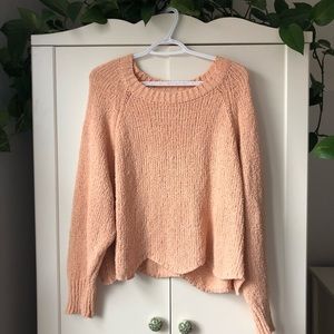 Zara knitwear peach sweater